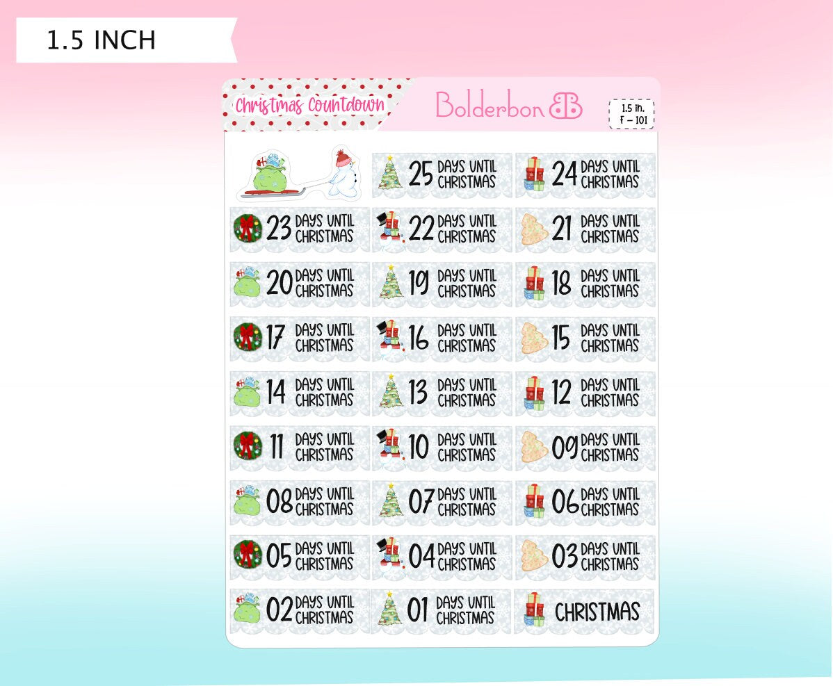 CHRISTMAS COUNTDOWN || Planner Stickers, Functional