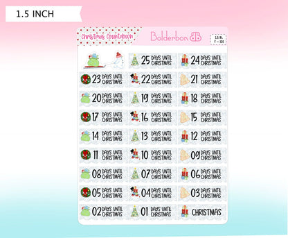 CHRISTMAS COUNTDOWN || Planner Stickers, Functional