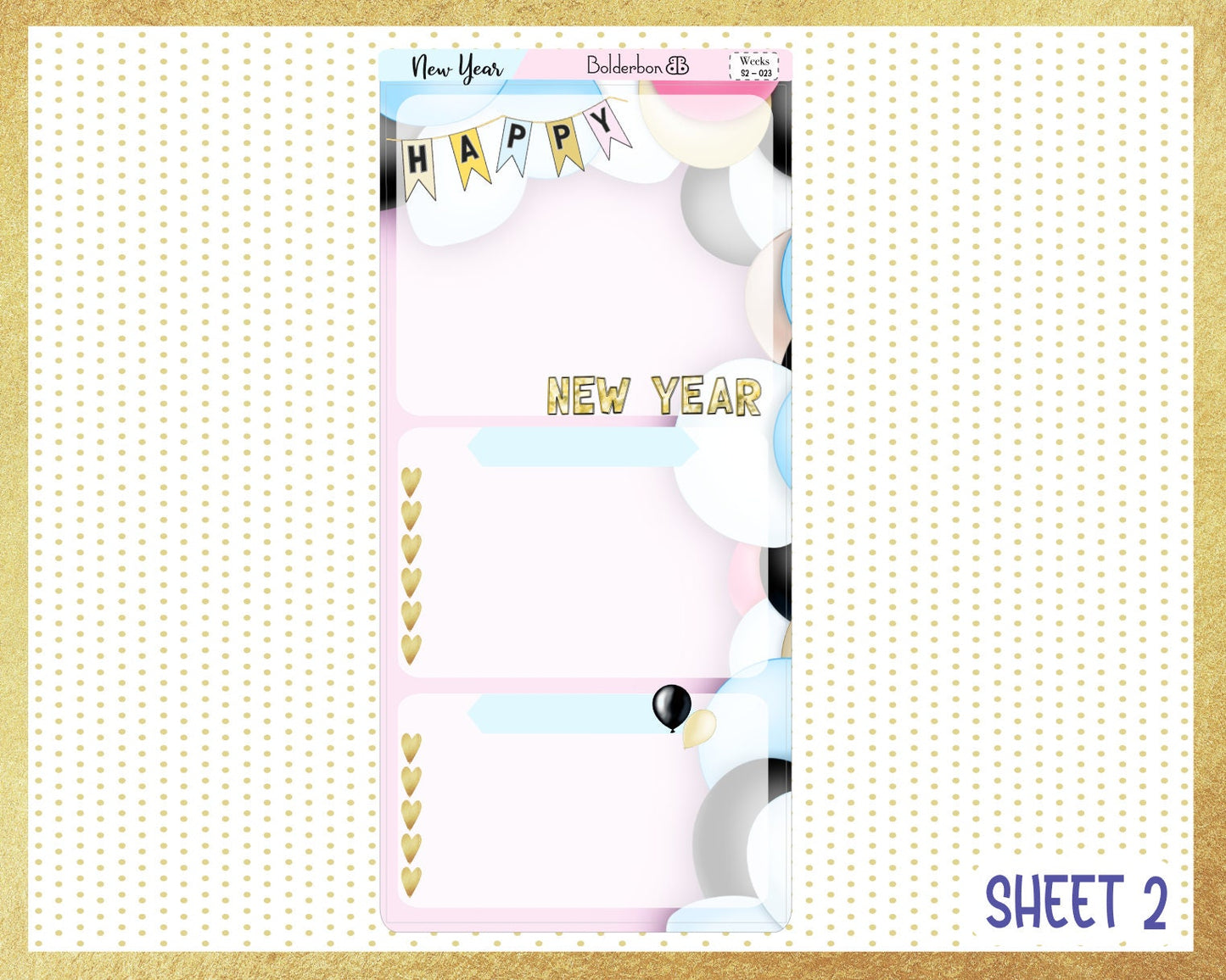 NEW YEAR || Hobonichi Weeks Planner Sticker Kit