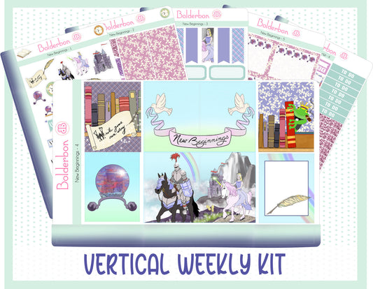 NEW BEGINNINGS || 7x9 Vertical Planner Sticker Kit
