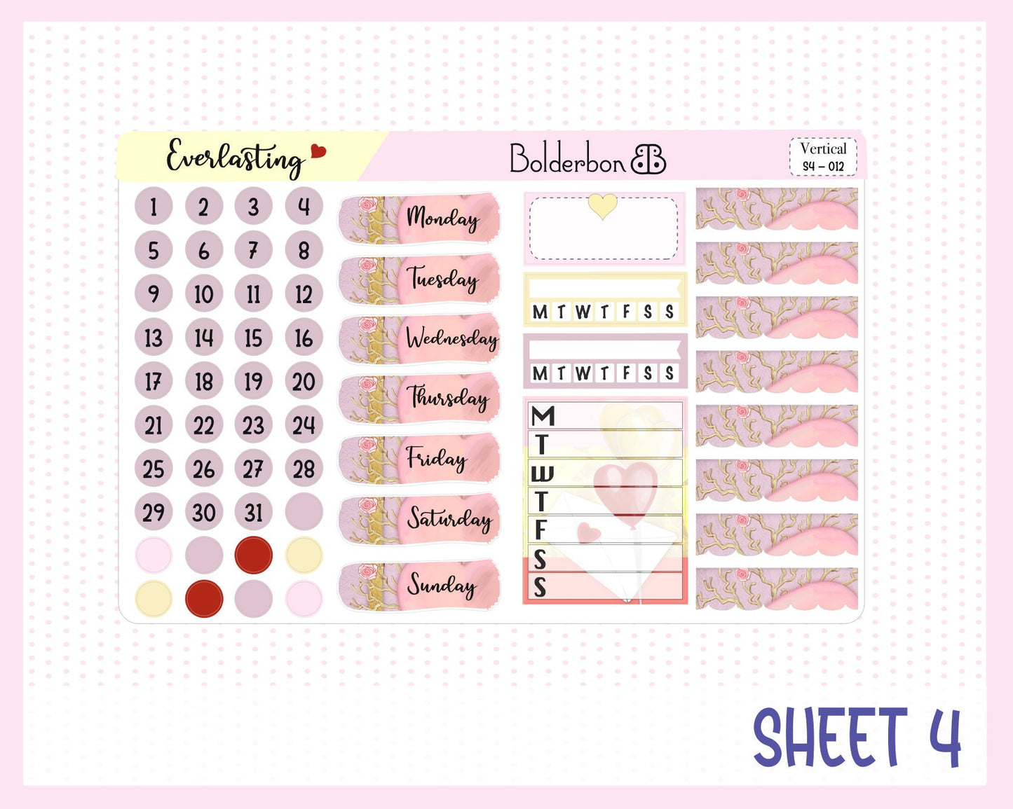 EVERLASTING || 7x9 Vertical Planner Sticker Kit