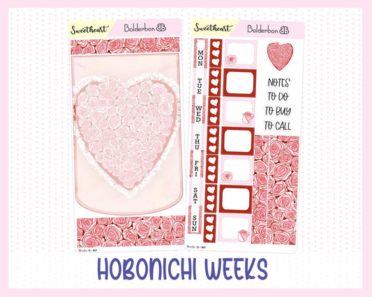 SWEETHEART || Hobonichi Weeks Planner Sticker Kit