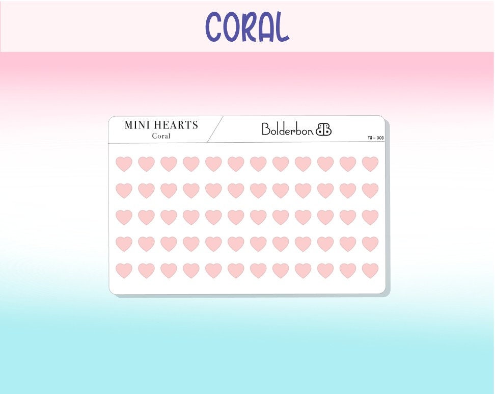 TRANSPARENT HEARTS  || Colorful, Frosted Clear, Pastel, Mini Dots, Planner Stickers, Functional