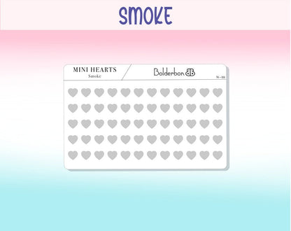 TRANSPARENT HEARTS  || Neutral, Frosted Clear, Minimal, Mini Dots, Planner Stickers, Functional