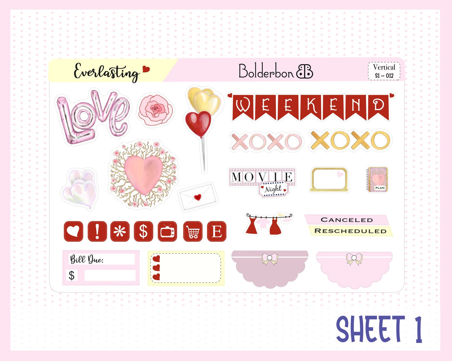 EVERLASTING || 7x9 Vertical Planner Sticker Kit