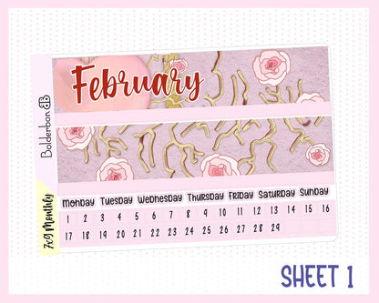 FEBRUARY 7x9 Monthly Sticker Kit