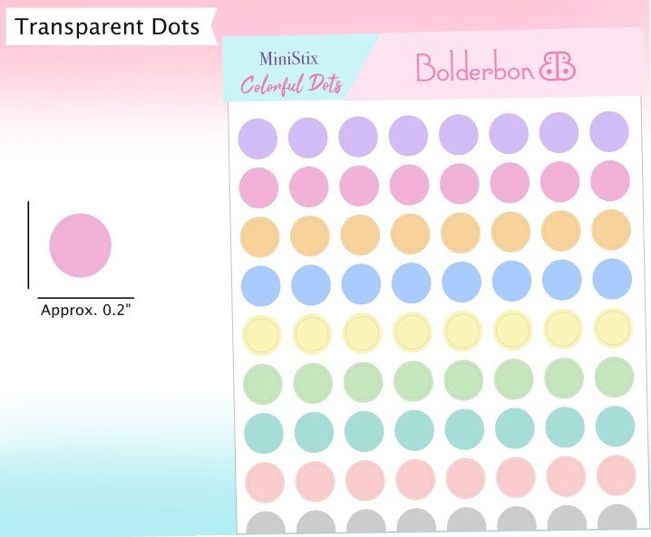 TRANSPARENT DOTS || Clear Planner Stickers