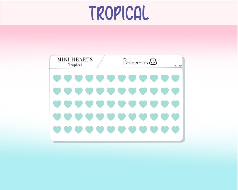 TRANSPARENT HEARTS  || Colorful, Frosted Clear, Pastel, Mini Dots, Planner Stickers, Functional