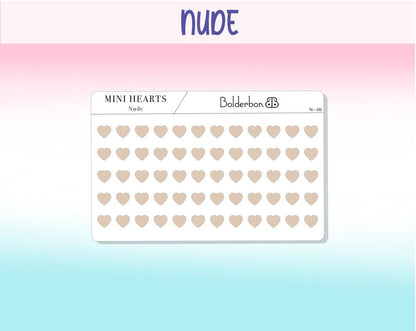 TRANSPARENT HEARTS  || Neutral, Frosted Clear, Minimal, Mini Dots, Planner Stickers, Functional