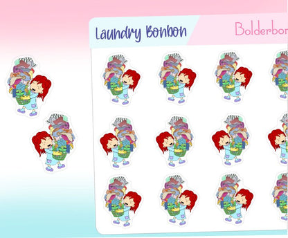 LAUNDRY || Bonbon Character Planner Stickers