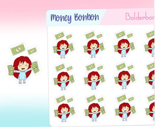 MONEY PAYDAY || Bonbon Character Planner Stickers
