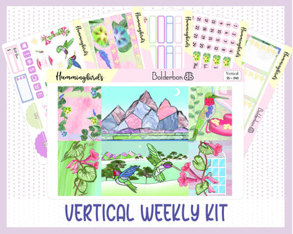 HUMMINGBIRDS || 7x9 Vertical Planner Sticker Kit