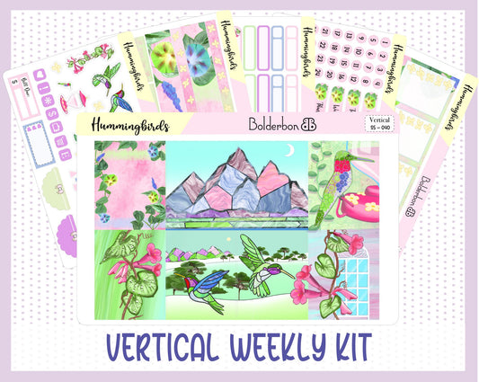 HUMMINGBIRDS || 7x9 Vertical Planner Sticker Kit