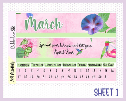 MARCH  7x9 Monthly Sticker Kit