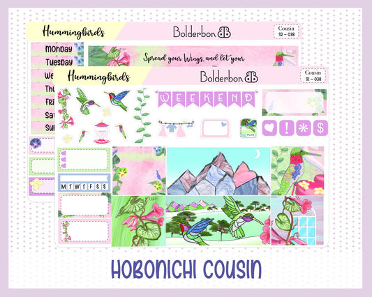 HUMMINGBIRDS || Hobonichi Cousin Planner Sticker Kit