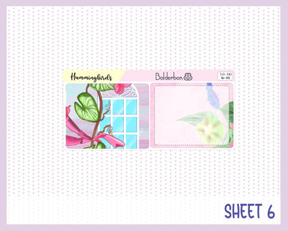 HUMMINGBIRDS "7x9 Daily Duo" || Weekly Planner Sticker Kit for Erin Condren