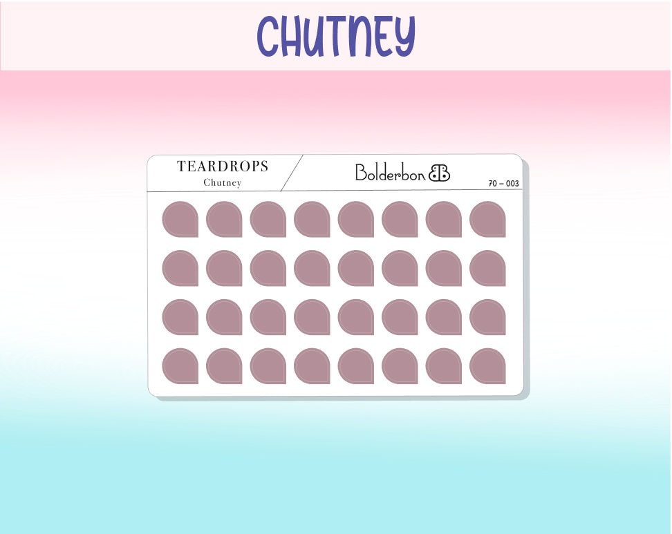 TEARDROP STICKERS Neutral || Clear or White Matte
