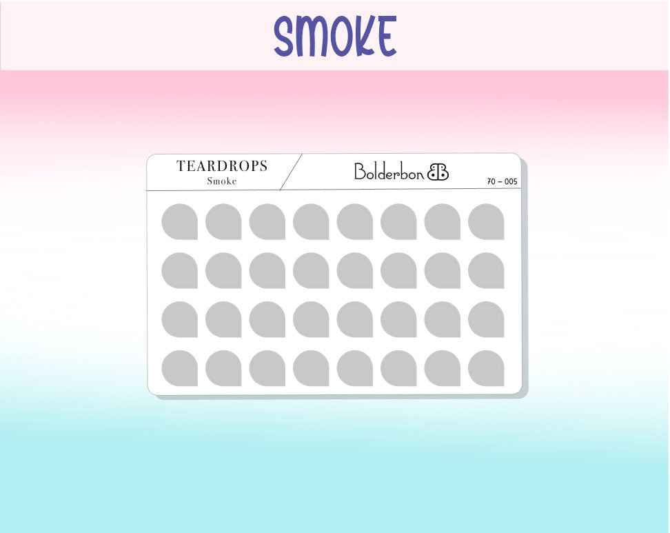 TEARDROP STICKERS Neutral || Clear or White Matte