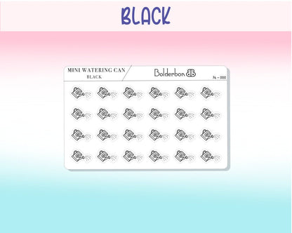 WATERING CAN ICONS || Clear or White Matte Planner Stickers