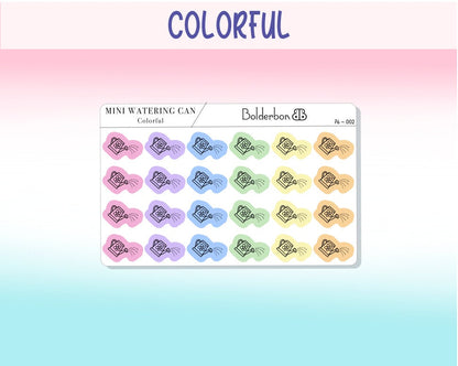WATERING CAN ICONS || Clear or White Matte Planner Stickers