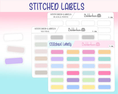 STITCHED LABELS || Functional Planner Stickers