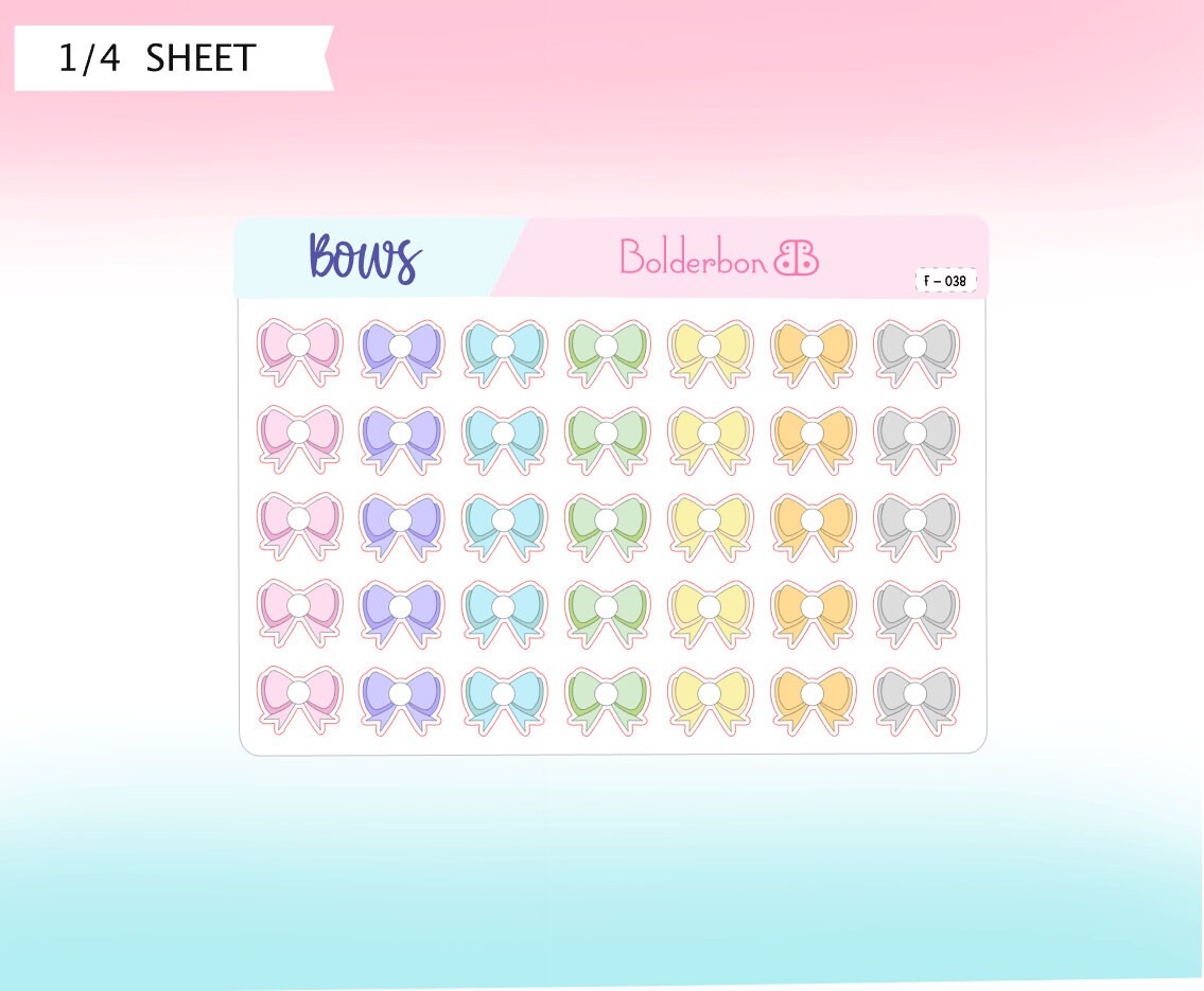 BOWS || Icon Planner Stickers