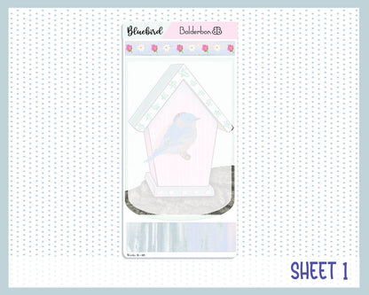 BLUEBIRD || Hobonichi Weeks Planner Sticker Kit