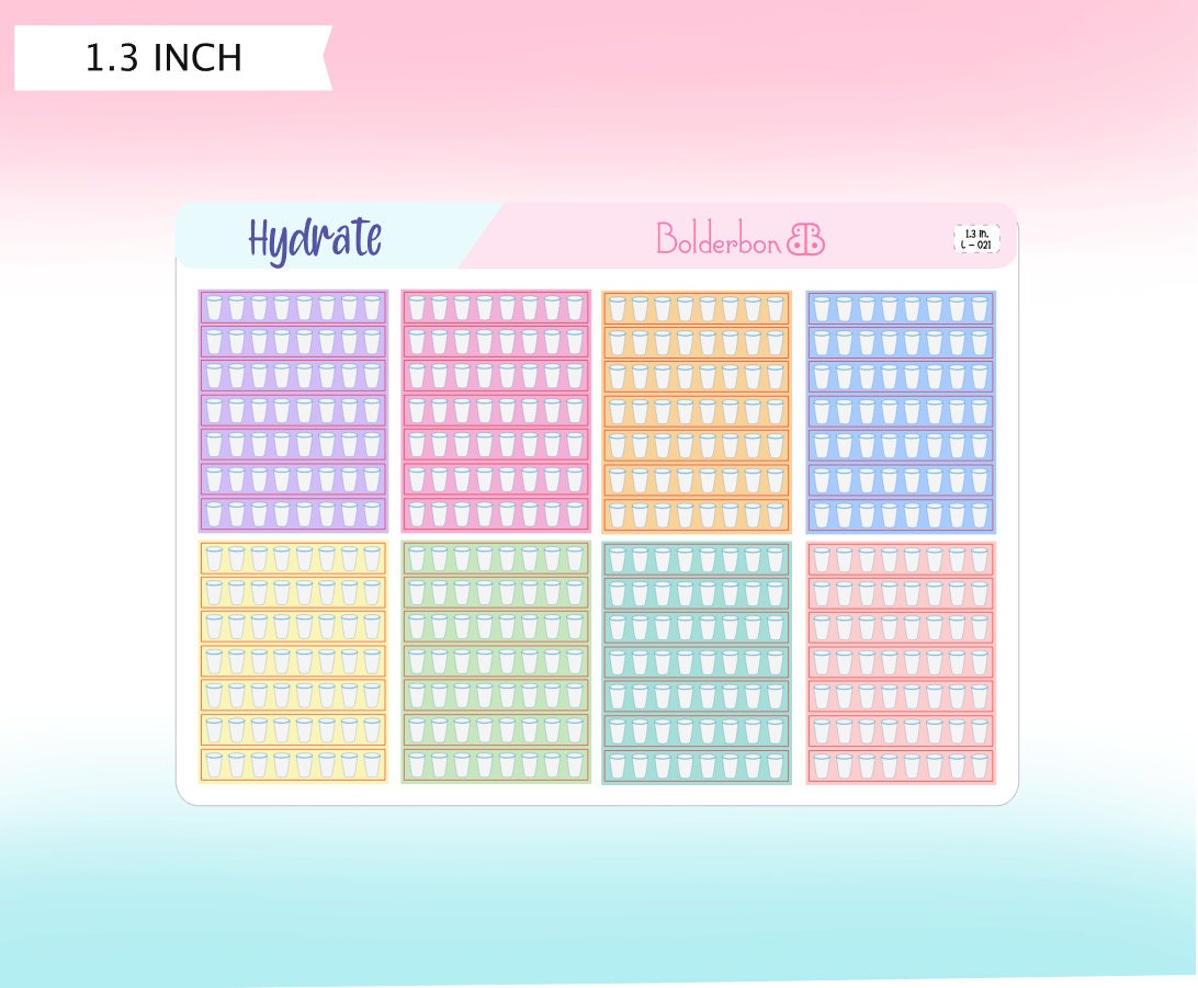HYDRATE STICKERS || Functional Planner Stickers