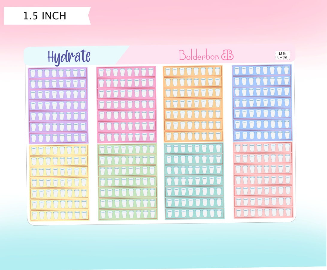 HYDRATE STICKERS || Functional Planner Stickers