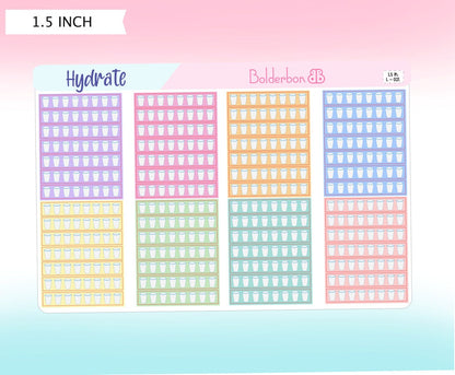 HYDRATE STICKERS || Functional Planner Stickers