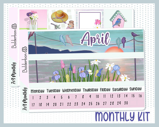 APRIL  7x9 Monthly Sticker Kit