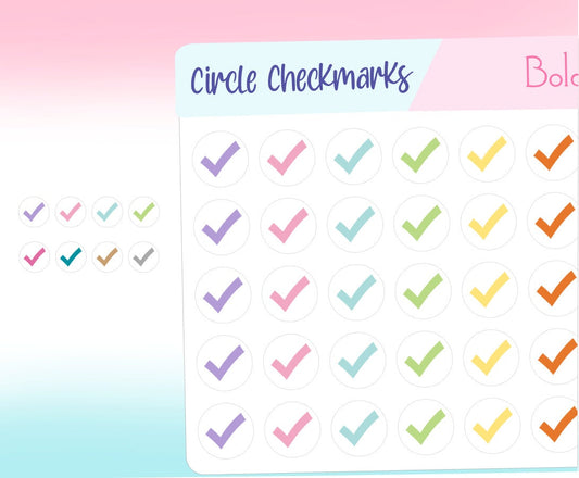 MINI CHECKMARK CIRCLES || Planner Stickers
