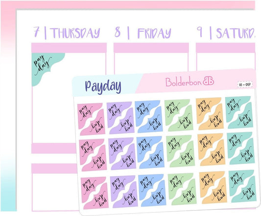 PAYDAY CORNER || Functional Planner Stickers