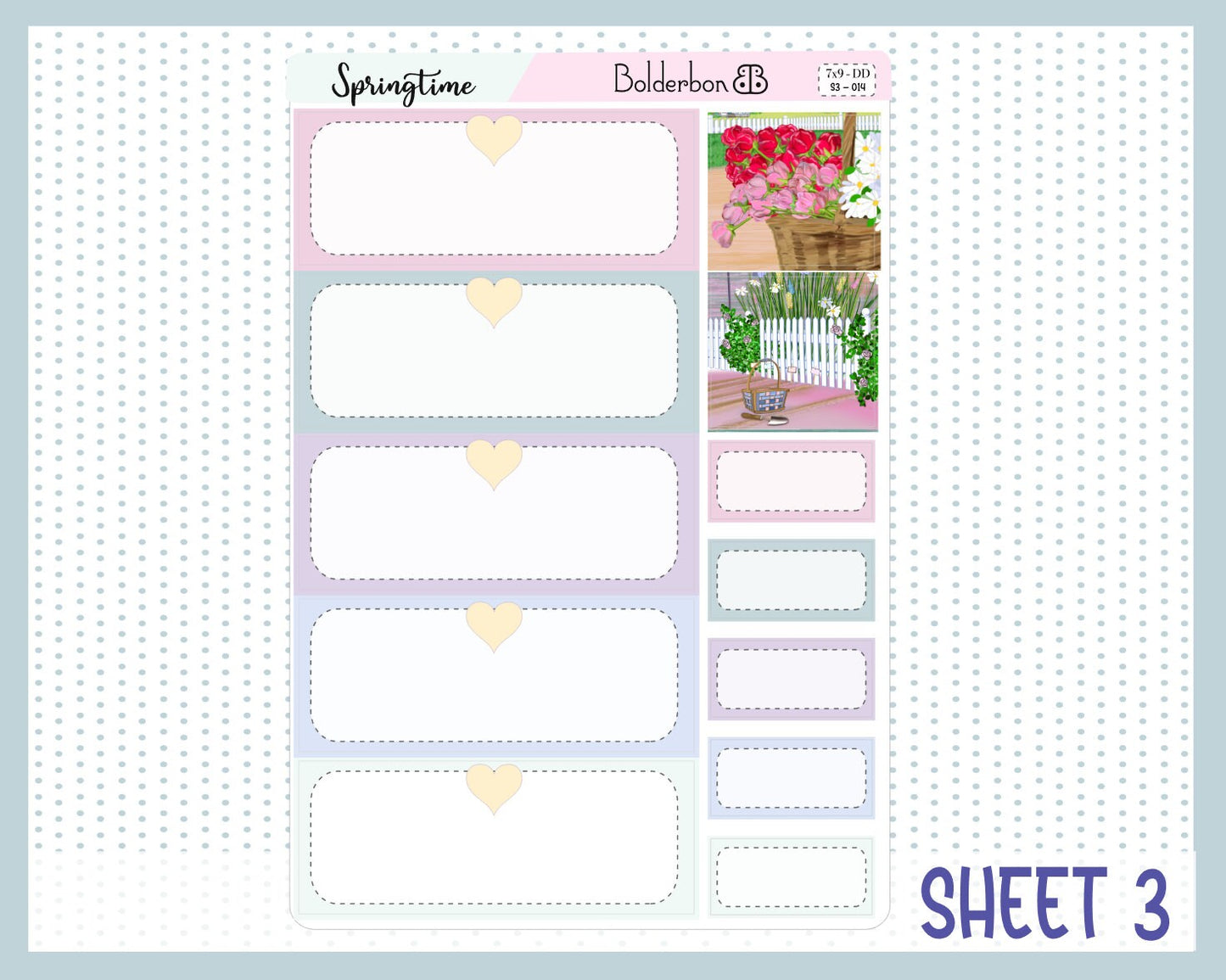 SPRINGTIME "7x9 Daily Duo" || Weekly Planner Sticker Kit for Erin Condren