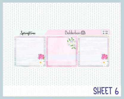 SPRINGTIME || A5 Daily Duo Planner Sticker Kit