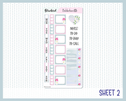 BLUEBIRD || Hobonichi Weeks Planner Sticker Kit
