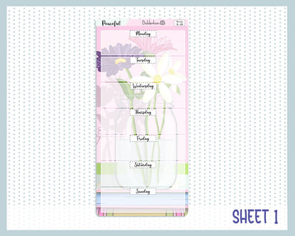 PEACEFUL || Hobonichi Weeks Planner Sticker Kit