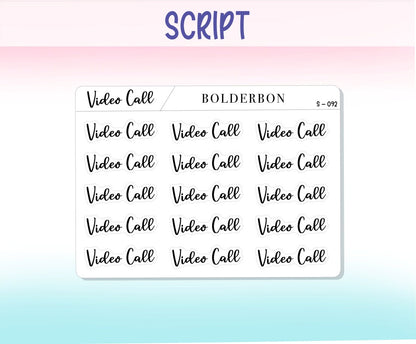 VIDEO CALL || Functional Script Stickers