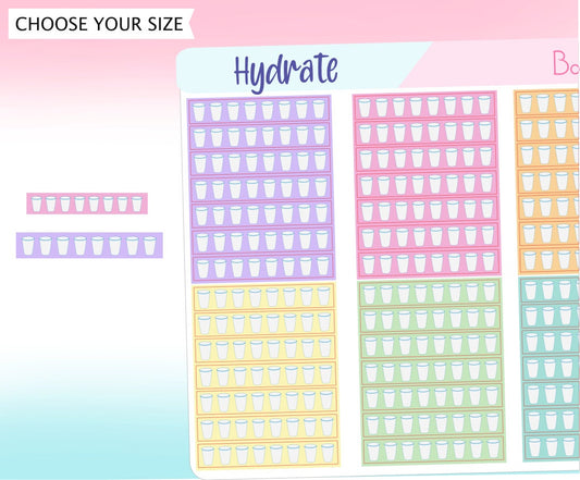 HYDRATE STICKERS || Functional Planner Stickers