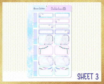 DREAM CATCHER || 7x9 Vertical Planner Sticker Kit