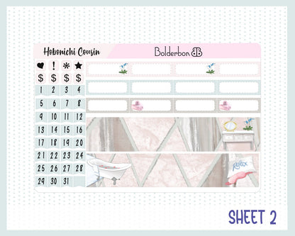 MAY Hobonichi Cousin and A5 Day Free || Monthly Planner Sticker Kit, Self Care, Relax, Refresh