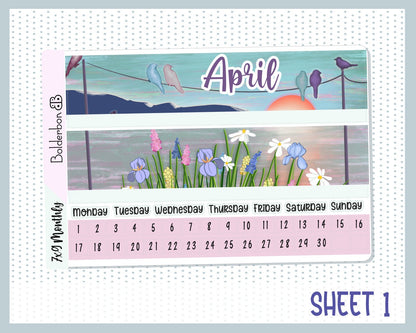 APRIL  7x9 Monthly Sticker Kit