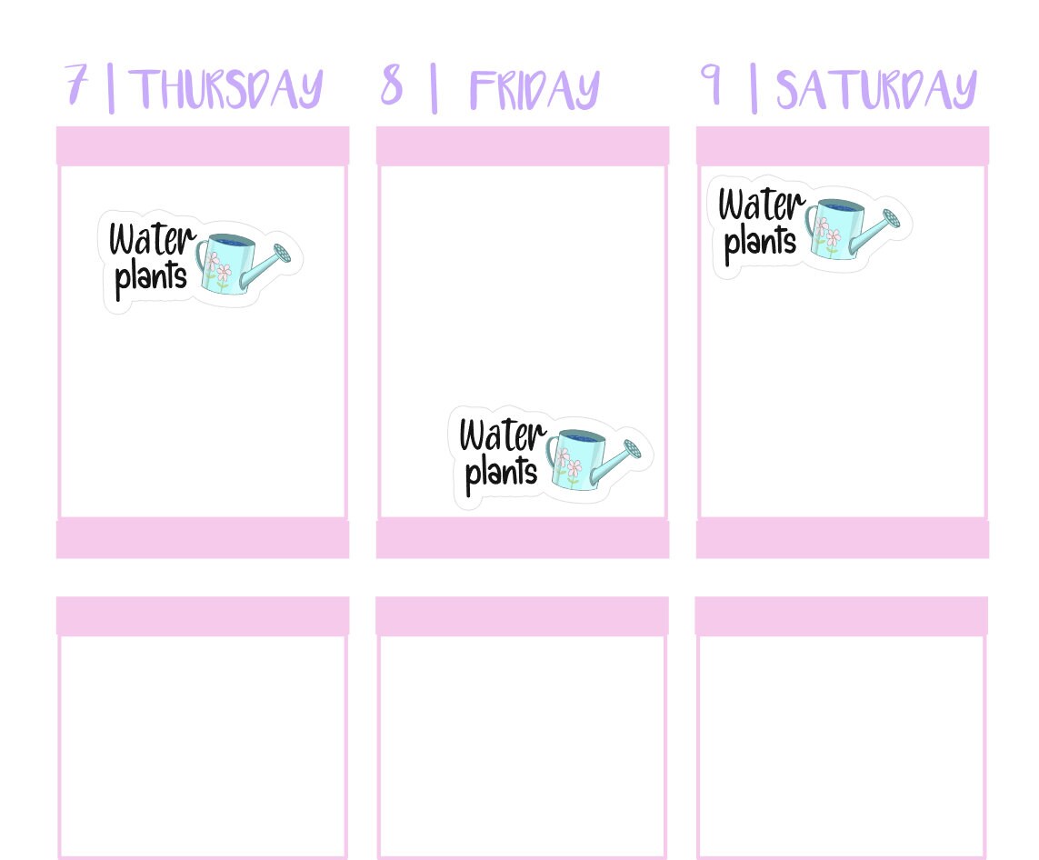 WATER PLANTS || Functional Planner Stickers