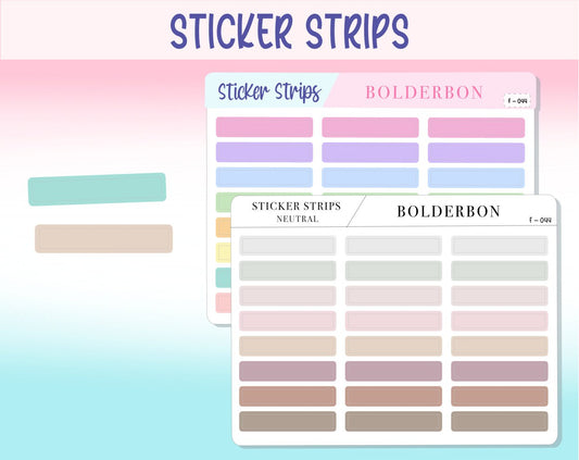 STICKER STRIPS || Functional Planner Stickers