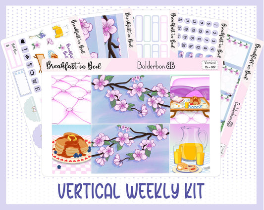 BREAKFAST IN BED || 7x9 Vertical Planner Sticker Kit