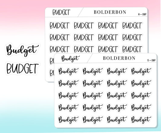BUDGET || Functional Script Stickers