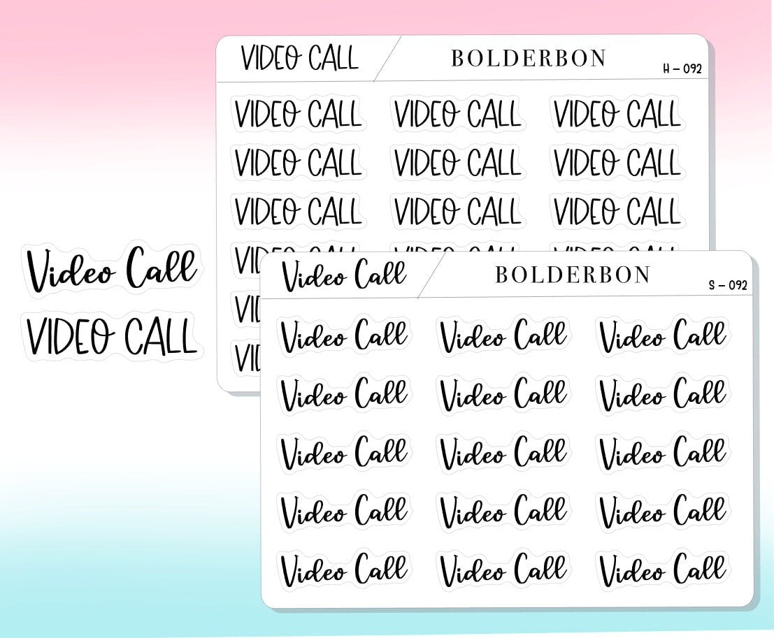 Perfect Call Sticker VIDEO CALL || Functional Script Stickers, Handwritten Planner Stickers ...