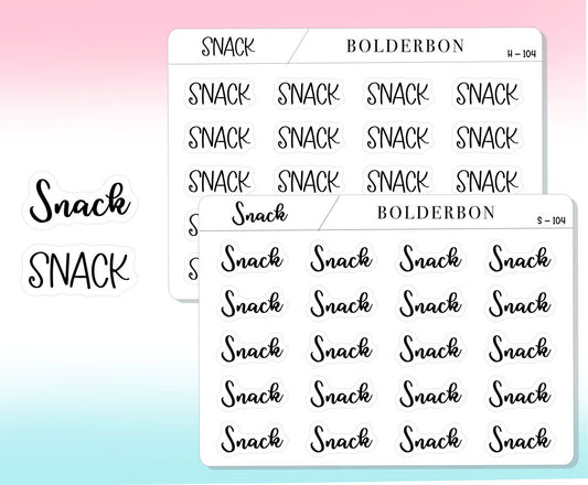 SNACK || Functional Script Stickers