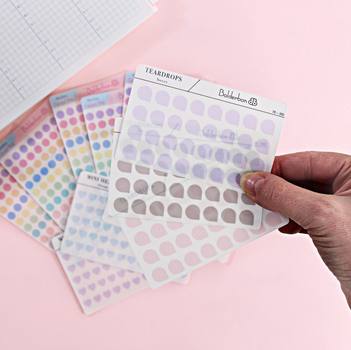 TEARDROP STICKERS Neutral || Clear or White Matte