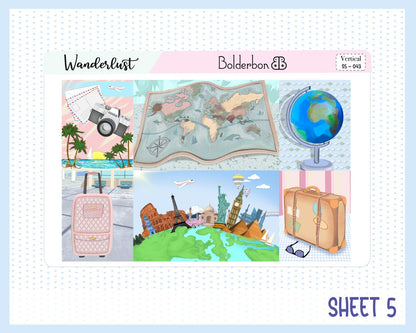WANDERLUST || 7x9 Vertical Planner Sticker Kit